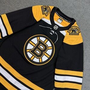 Boston Bruins Premium Jersey W/ Fighting Strap Black Sz 50 No Name Fanatics NWOT